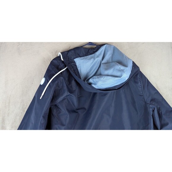 MICHAEL KORS MIDNIGHT BLUE S LOGO TAPE HOODED WOVEN WINDBREAKER JACKET MENS - Picture 9 of 14